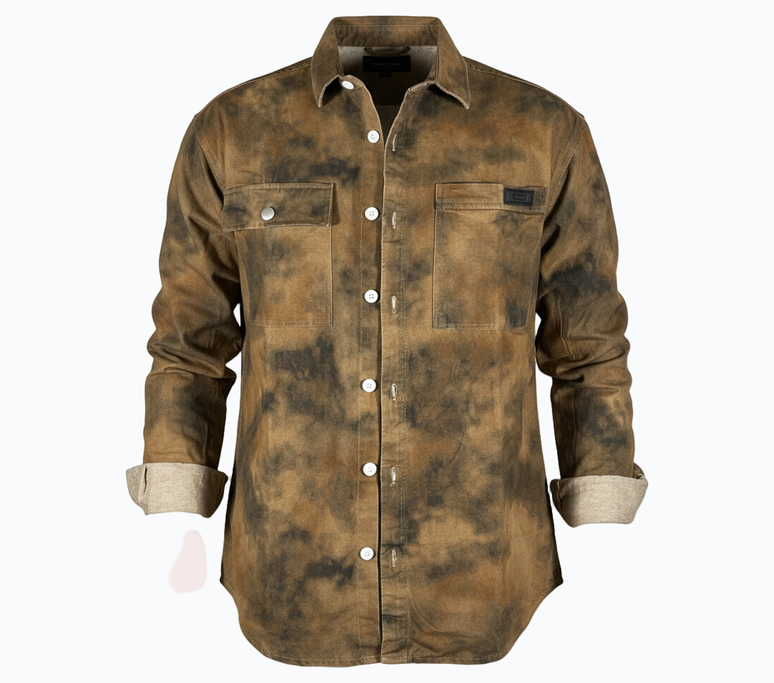 Men’s Washed Denim Shirt – Available in Brown Wash, Blue Wash & Dark Brown Wash