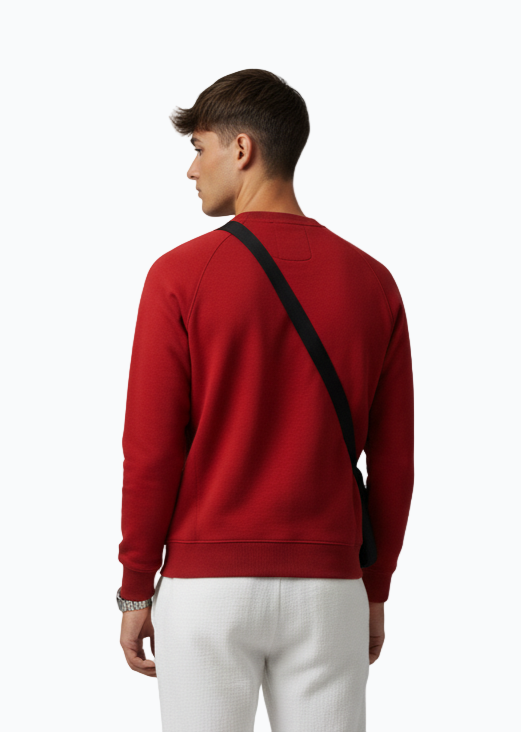 Men’s Regular Fit Crew Neck Sweatshirt – Available in Red, Green & Navy