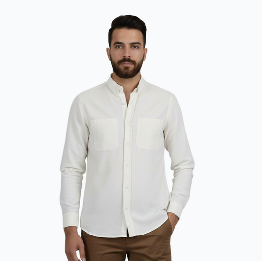 Men’s Long Sleeve Cotton Blend Shirt