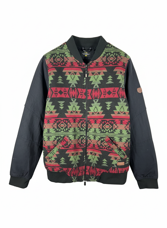 Heavy Bomber Jacket with Aztec Pattern and Slim Sleeves – Winter Edition