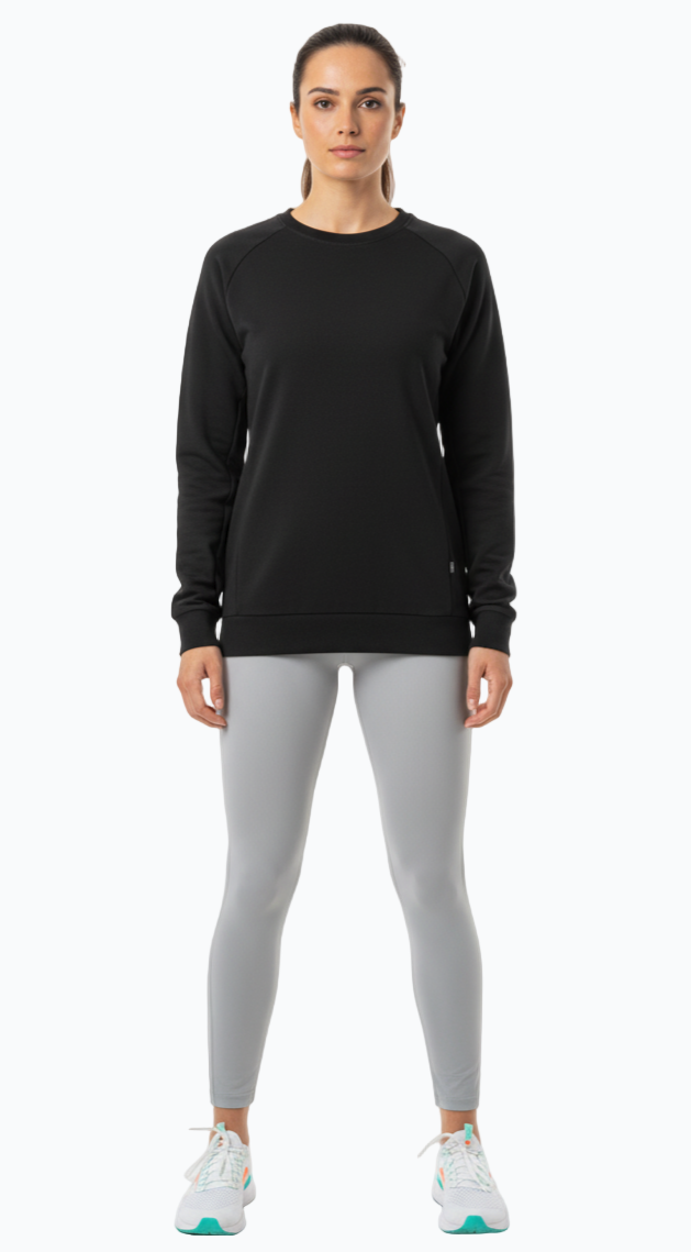 Women’s Long Fit Sweatshirt – Grey / Black