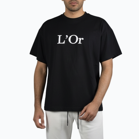L’Or Printed Cotton T-Shirt – Box Fit