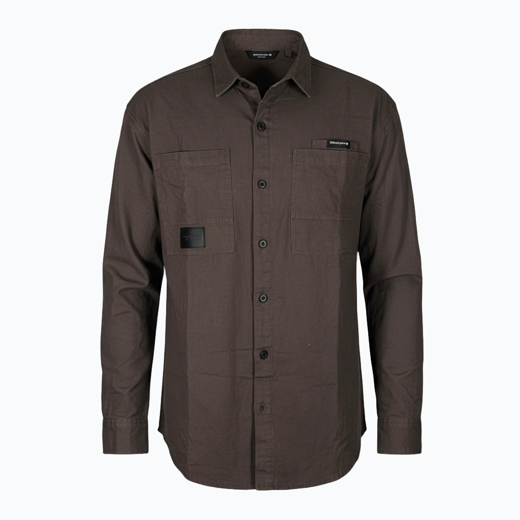 Men’s Casual Gabardine Shirt – Available in Khaki, Brown & Olive Green