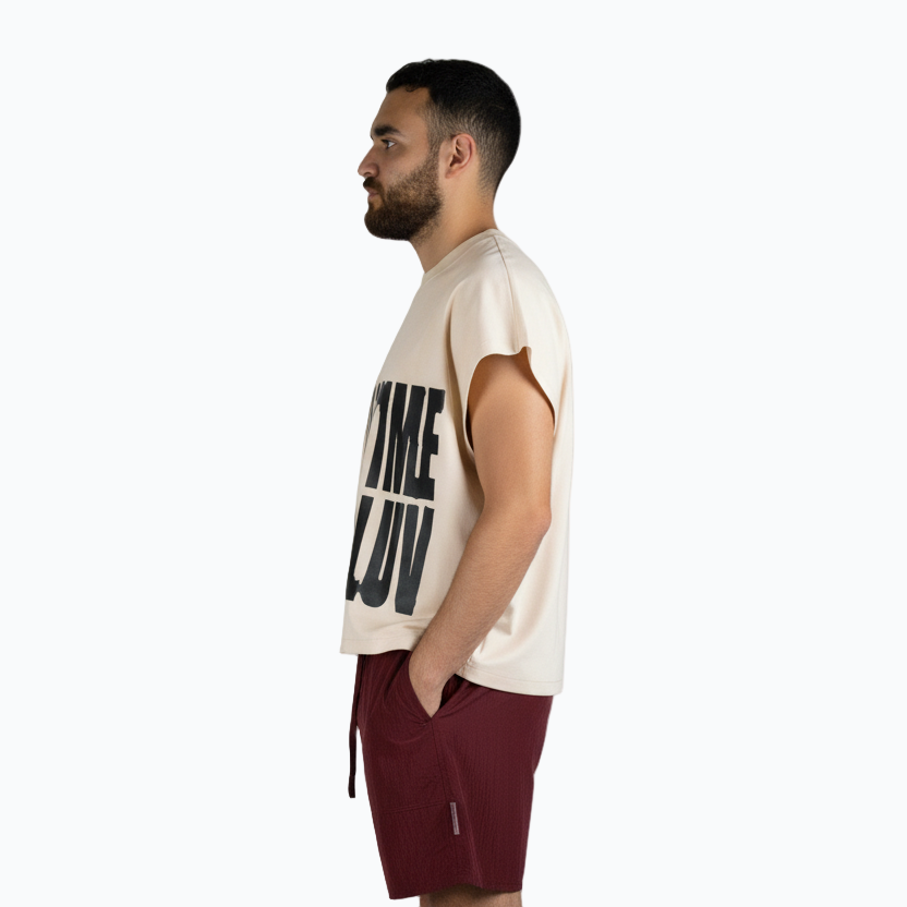 Beige Box Fit T-Shirt