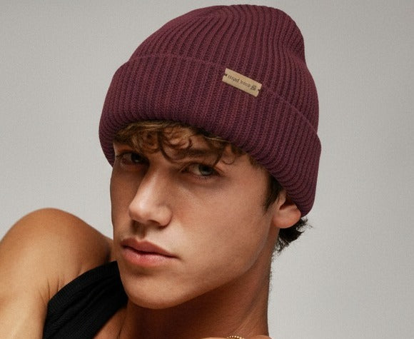 Handmade Crochet Ribbed Beanie – Available in Black, Navy, Olive, Burgundy & Grey