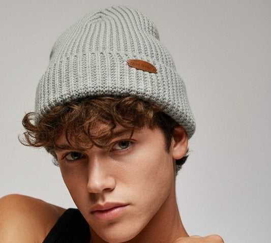 Handmade Crochet Ribbed Beanie – Available in Black, Navy, Olive, Burgundy & Grey