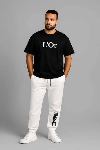 L’Or Printed Cotton T-Shirt – Box Fit