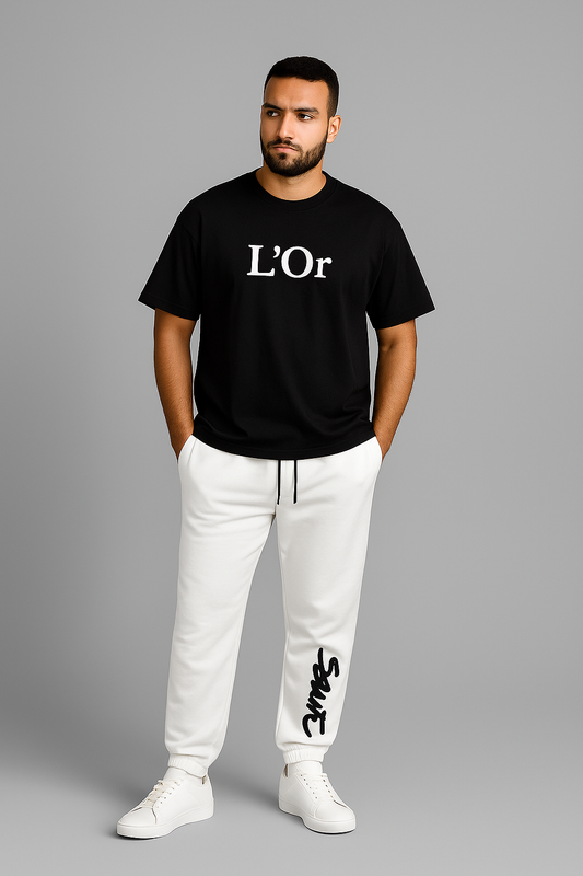L’Or Printed Cotton T-Shirt – Box Fit