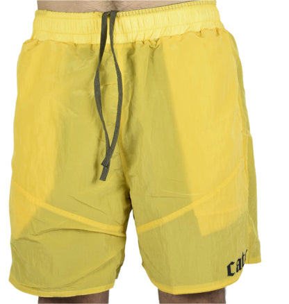 "Dual-Tone Waterproof Shorts – Yellow & Olive"