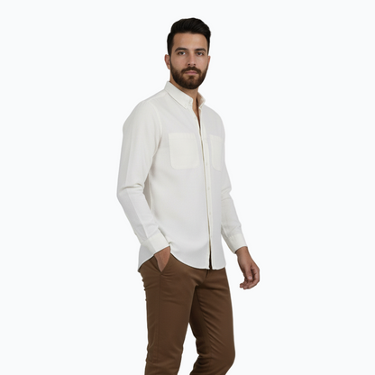 Men’s Long Sleeve Cotton Blend Shirt