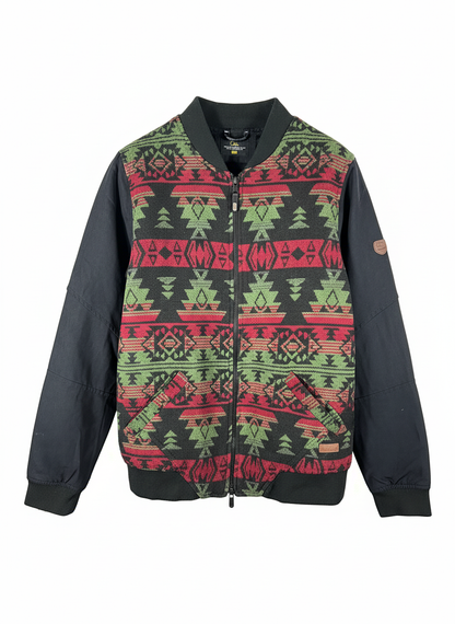 Heavy Bomber Jacket with Aztec Pattern and Slim Sleeves – Winter Edition