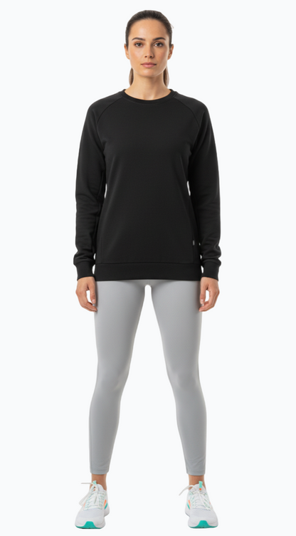 Women’s Long Fit Sweatshirt – Grey / Black